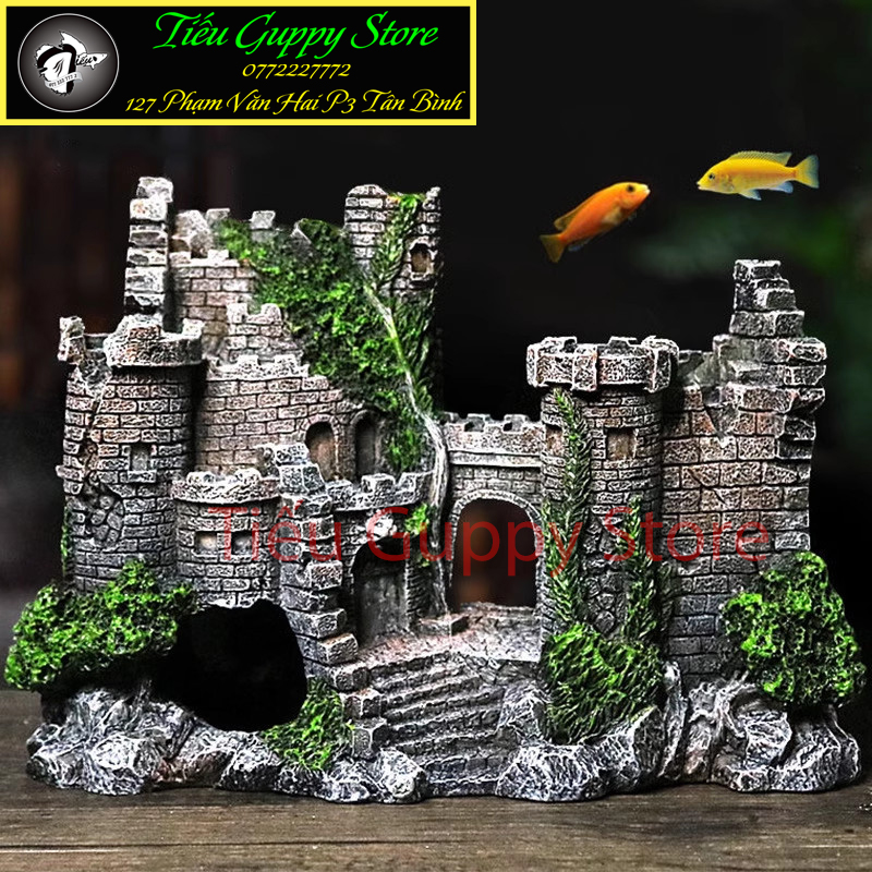 Mô Hình Tiểu cảnh Lâu Đài Cổ trang trí bể cá cảnh, hồ thủy sinh, Bể bán cạn, Bonsai, Tiểu Cảnh...