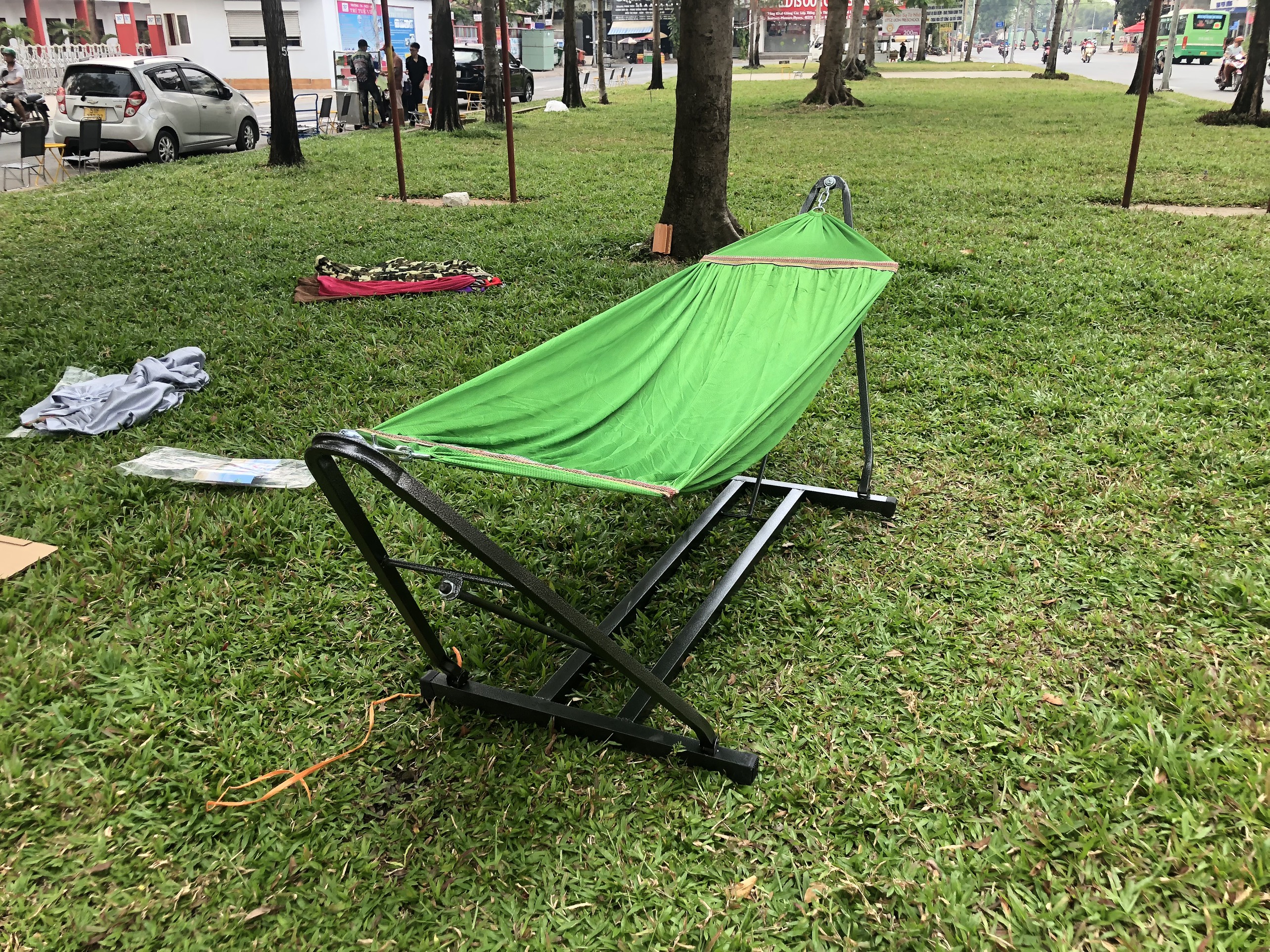 Khung võng xếp loại tốt thép vuông đại không kèm lưới võng và kèm lưới, khung võng xếp vuông thép sơn tĩnh điện