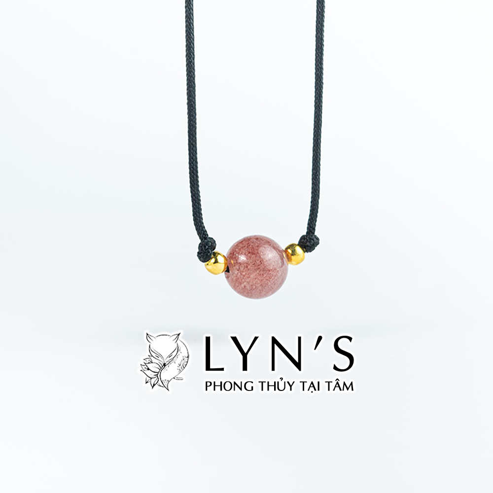 Dây Chuyền Lyn’s Phong Thuỷ Handmade Đá Thạch Anh Dâu Tây