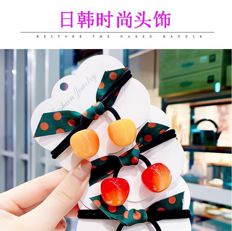 [FREESHIP + HOÀN TIỀN 50K] [ HOT ]Dây Buộc Tóc Cherry Đính Nơ Hàn Quốc Siêu Hot  Dây Buộc Tóc Đẹp  Dây Buộc Tóc Hoa Quả Dễ Thương  PKHP0016