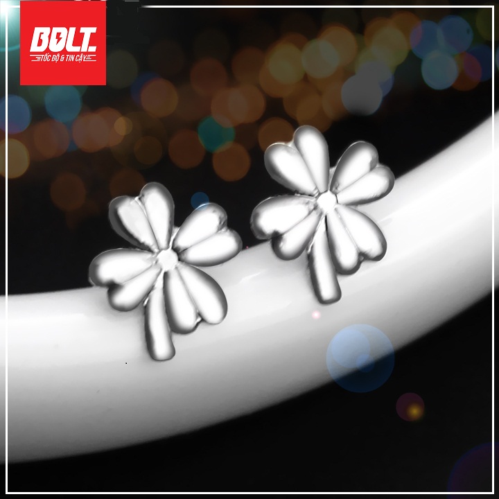 [HCM]Bông tai nữ inox cỏ 4 lá đẹp BU#01 - Bolt Unicolour Betta