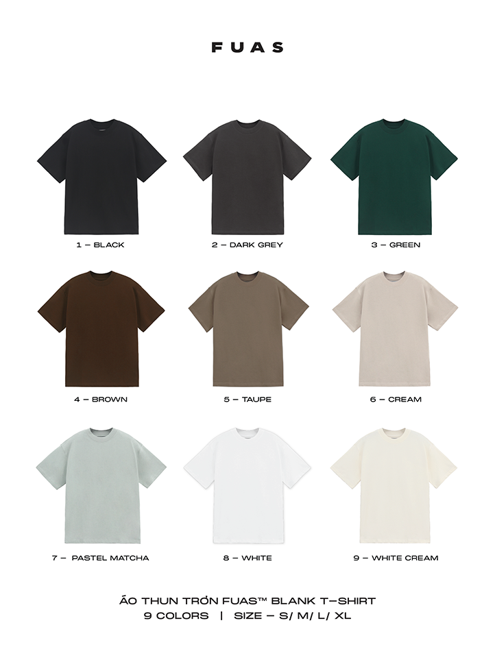 Áo thun trơn fuas blank tshirt