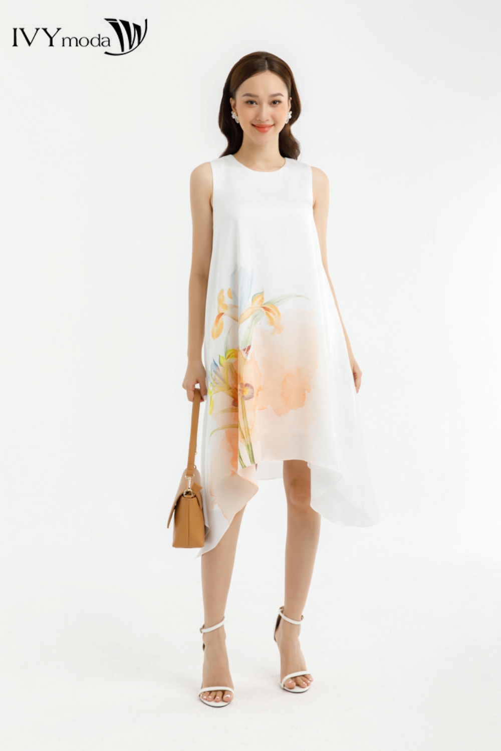 Đầm lụa phối cành hoa - LATIFAH DRESS IVY moda MS 48M7430 | Lazada.vn