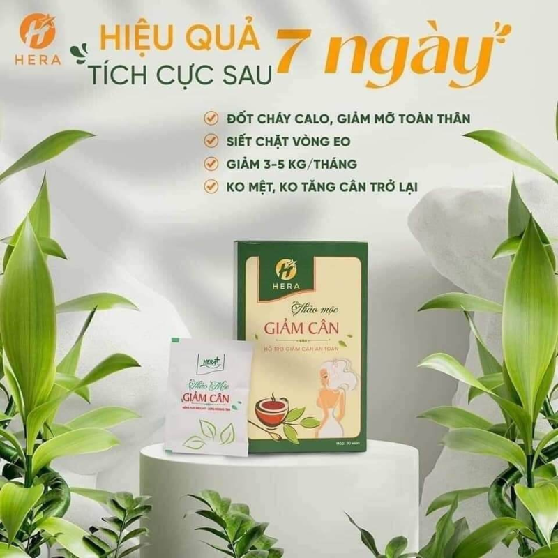 Trà Thảo Dược Giảm Cân Hera Plus gói 30 Viên - giảm cân cấp tốc, an toàn không tác dụng phụ.