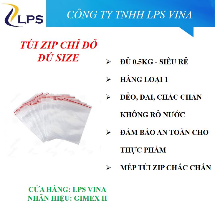 0.5 Kg túi zip lựa chọn size tùy thích