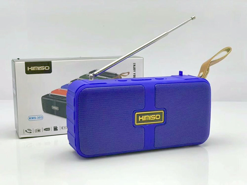Loa bluetooth stereo KIMISO KMS-303 hỗ trợ FM/AUX/USB/TF - dây đeo tiện dụng  -