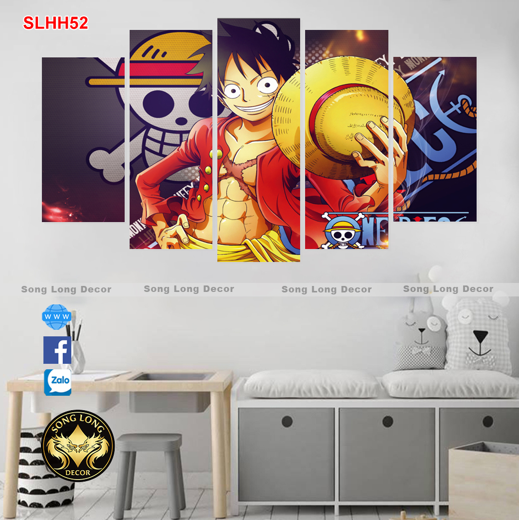 Tranh Dán Tường nhân vật hoạt hình ONE PIECE Luffy- SLHH52- Tranh trang trí nhà