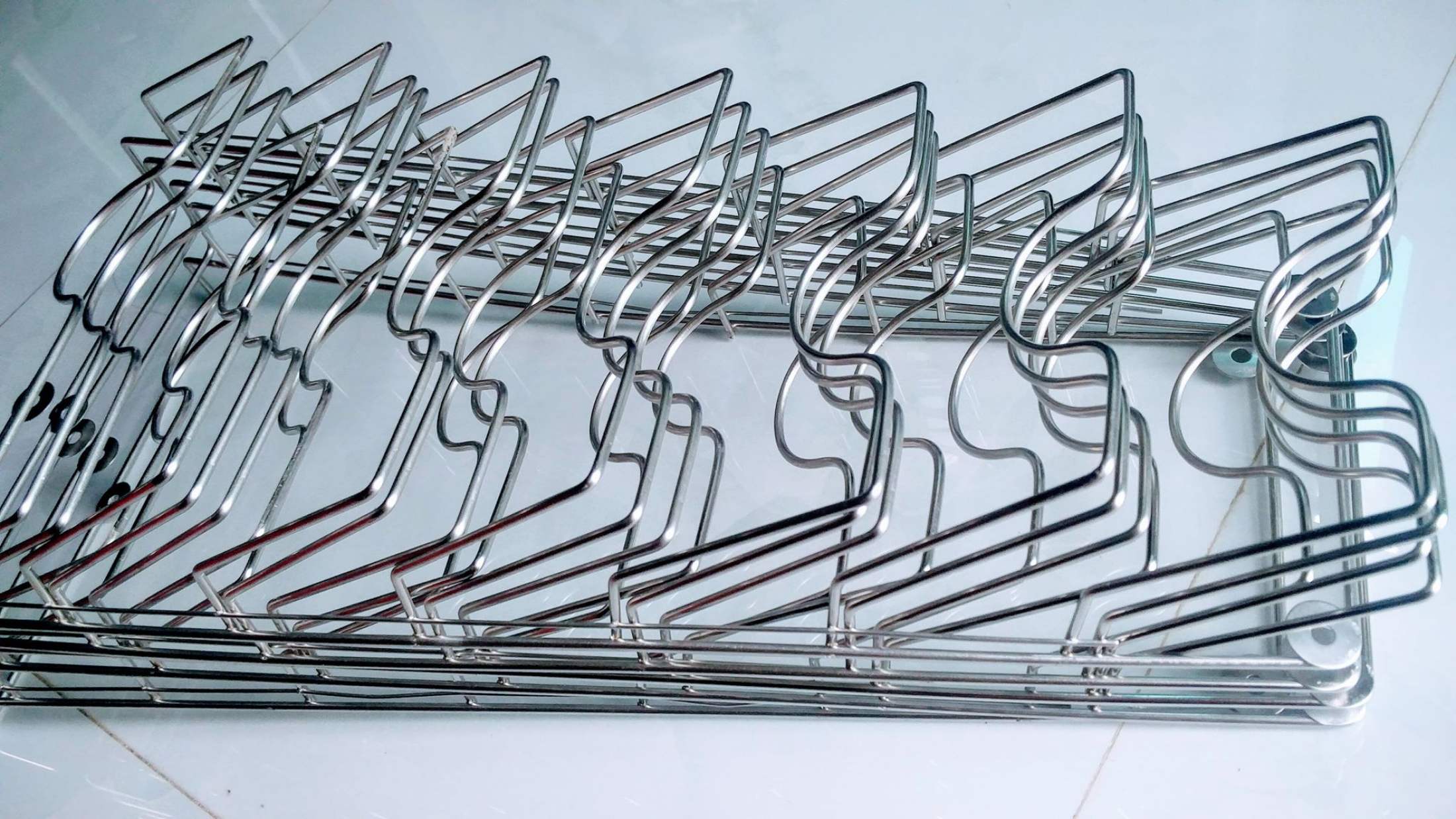 Giá kệ cài vung xoong nồi inox thông minh, tiện lợi, loại dày dặn 7 tầng cao cấp