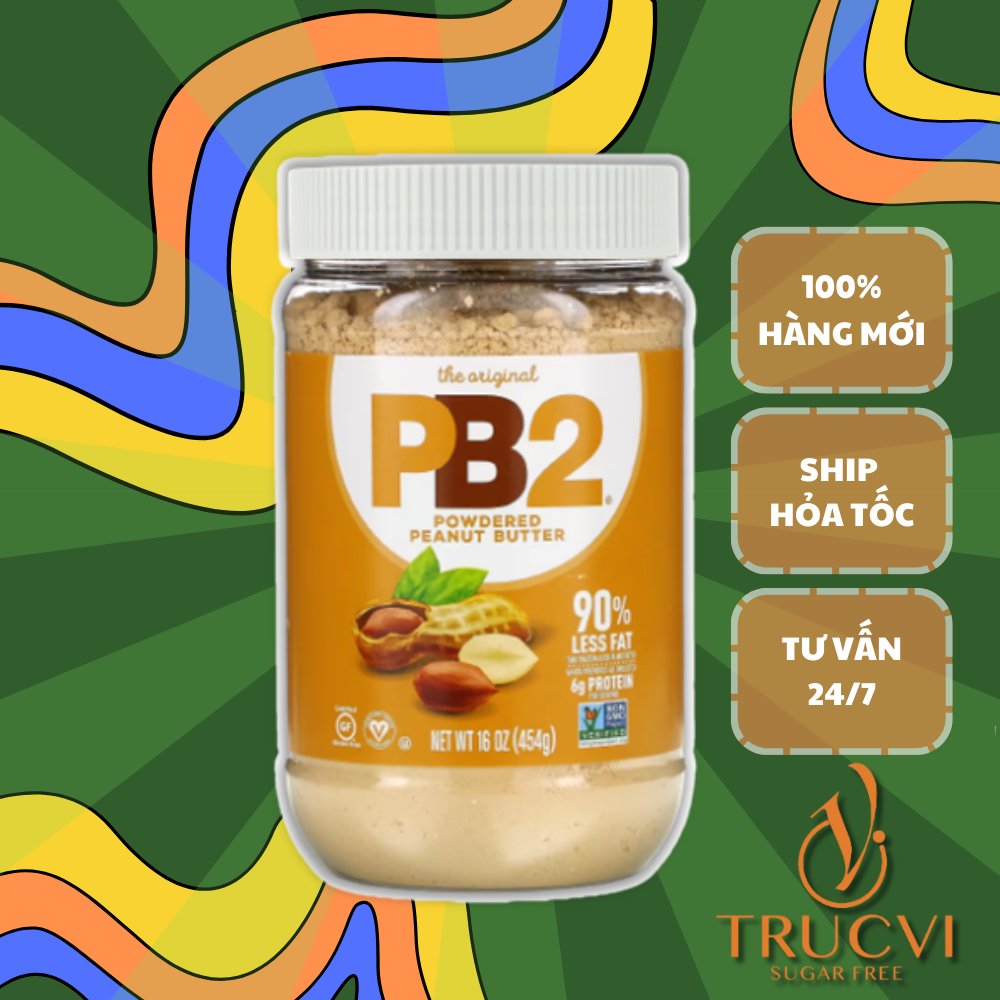 Bột đậu phộng PB2 (vegan,eat clean, gymer, ăn kiêng)