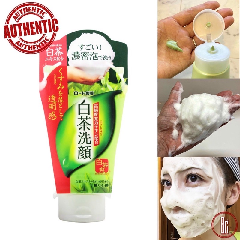 Sữa rửa mặt Trà xanh Rohto Nhật Bản trắng da làm giảm mụn 2