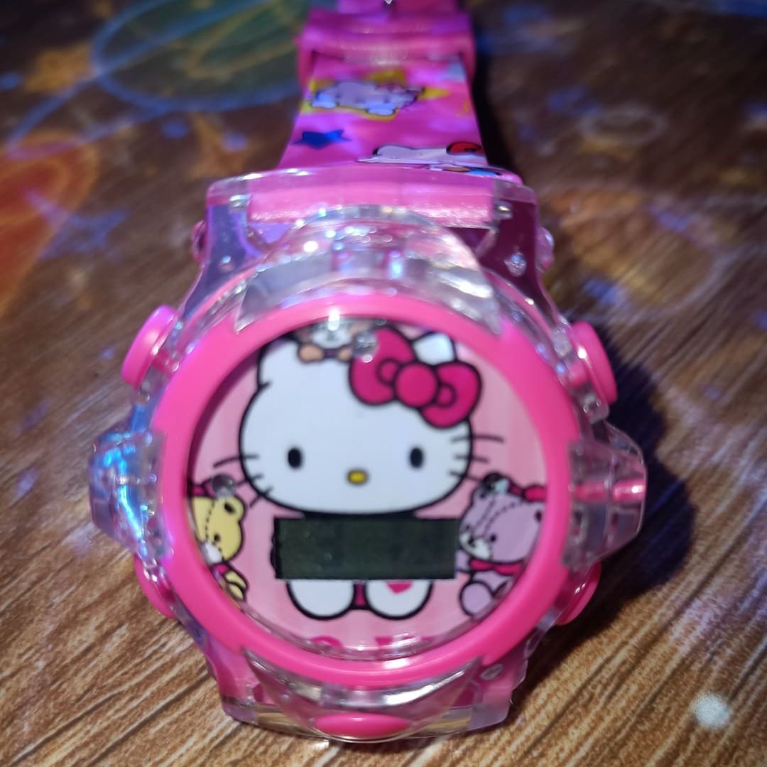 Đồng Hồ Chớp Đèn Led Có Nhạc Mèo Cute Cho Bé Gái Cực Xinh