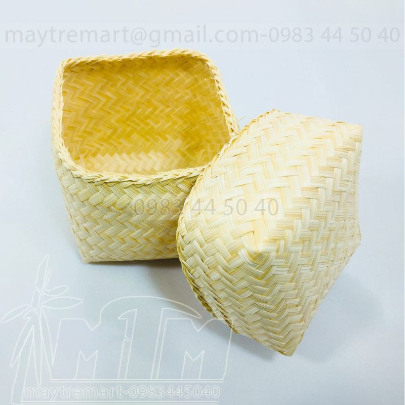 Hộp tre giỏ tre làn tre mini mã 0010