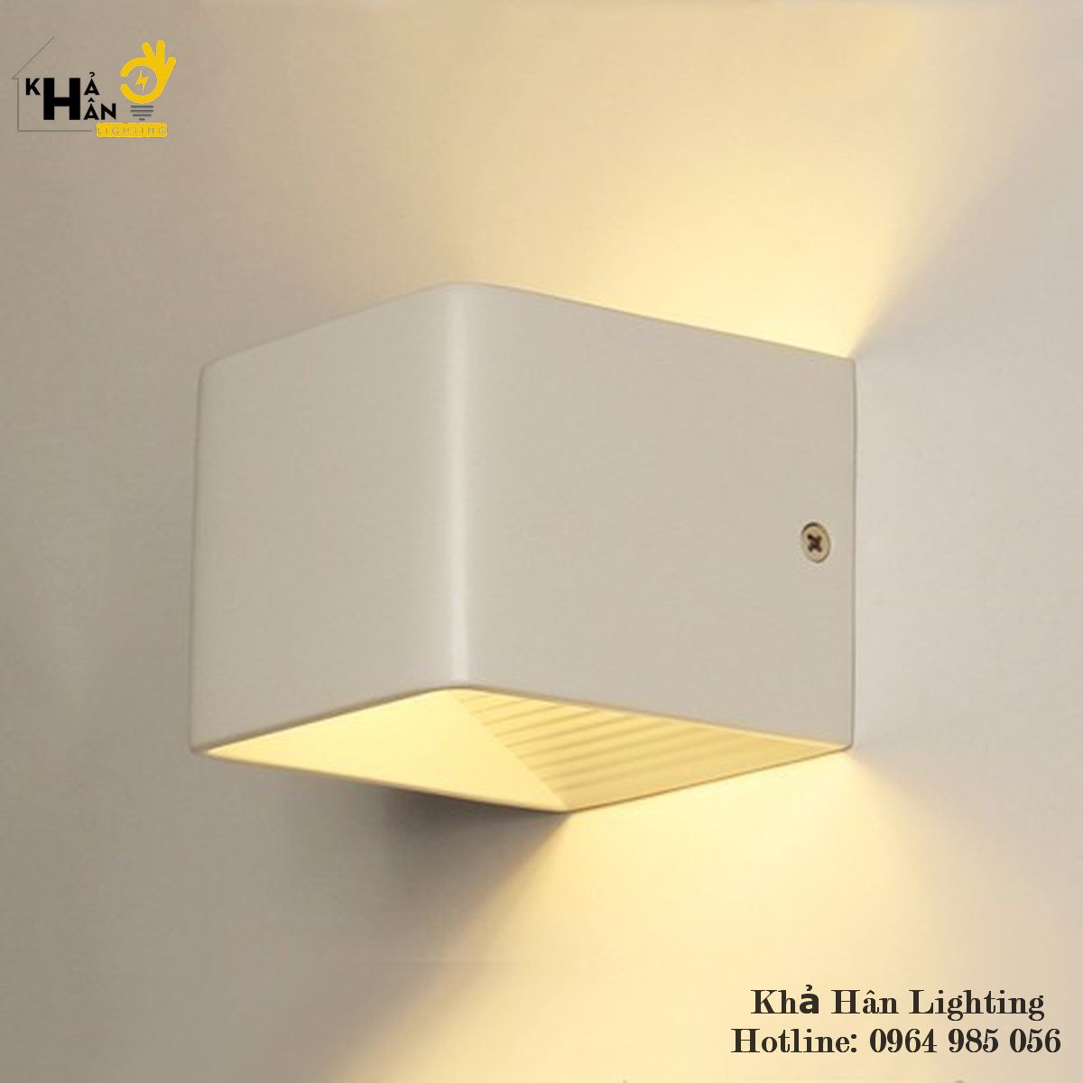 Đèn led gắn tường trang trí hình vuông, đèn hắt tường trang trí nội thất - đèn khả hân đèn hắt tường nội thất, dèn gắn tường trong nhà