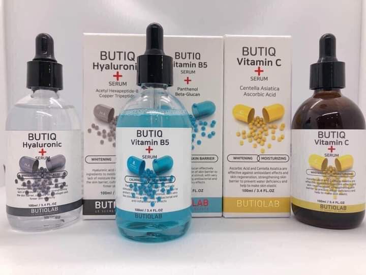 Serum b5 butiq lab 100ml - hàng chính hãng hàn quốc - tính chất vitamin b5 hàn cấp ẩm phục hồi căng bóng da