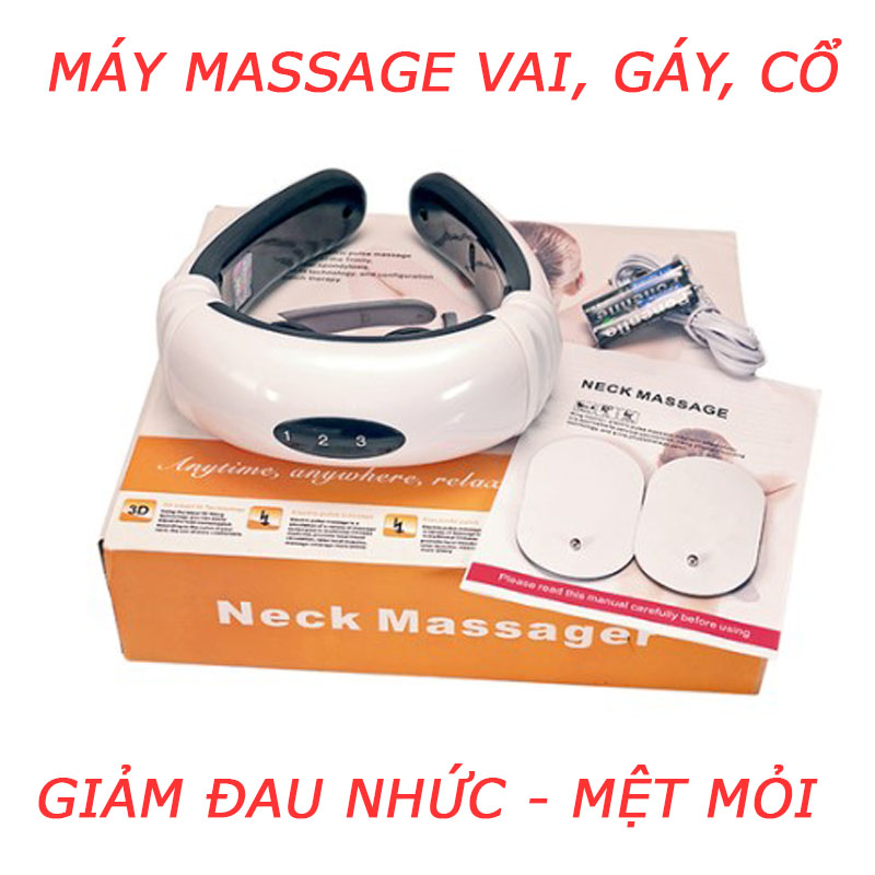 Máy Massage Bằng Xung Điện - Máy Massage Chữ C 2 trong 1 - Chế Độ Hoạt Động RUNG VÀ XUNG ĐIỆN TỪ TRƯỜNG giảm cơn đau Cổ, Vai, Gáy hiệu quả - Bảo Hành 1 ĐỔI 1 Trong Vòng 6 THÁNG
