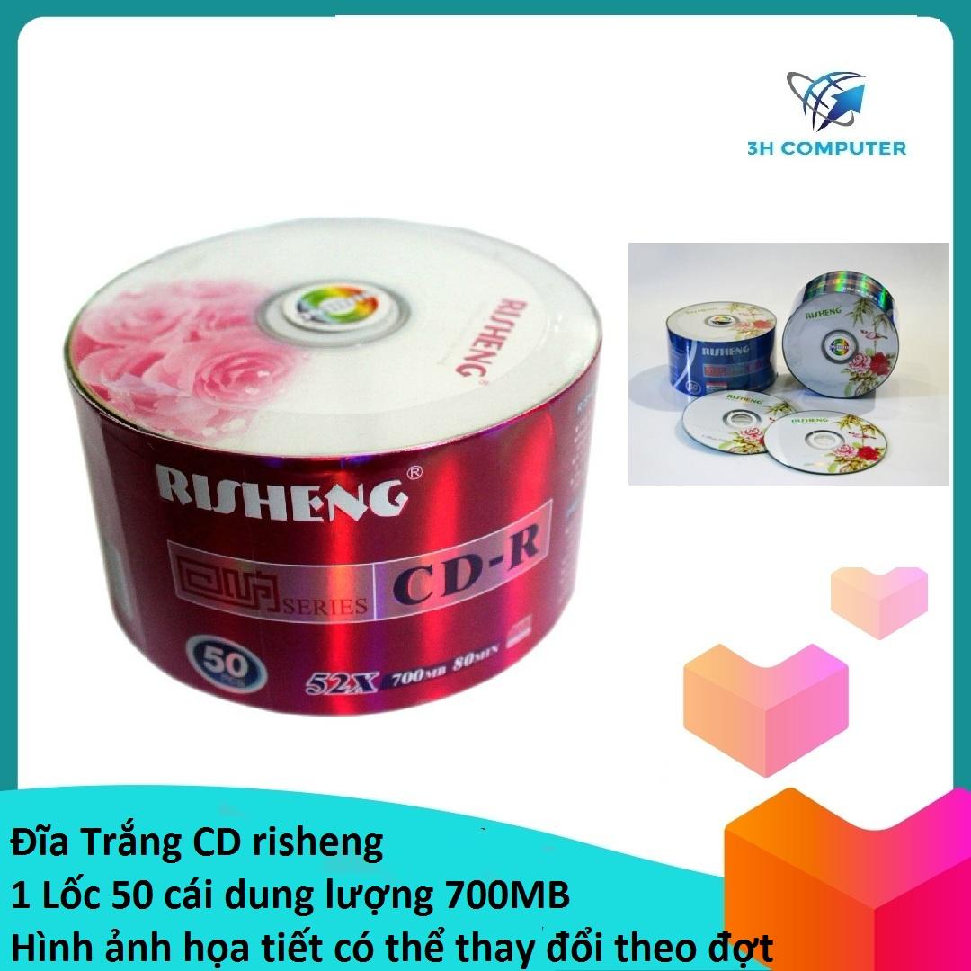 Đĩa CD Trắng RISHENG lốc 50 cái 700MB