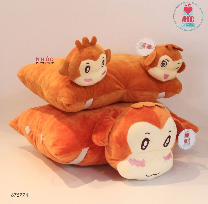 Gối đi xe máy khỉ cho bé loại 2 đầu đi xe máy giư an toàn