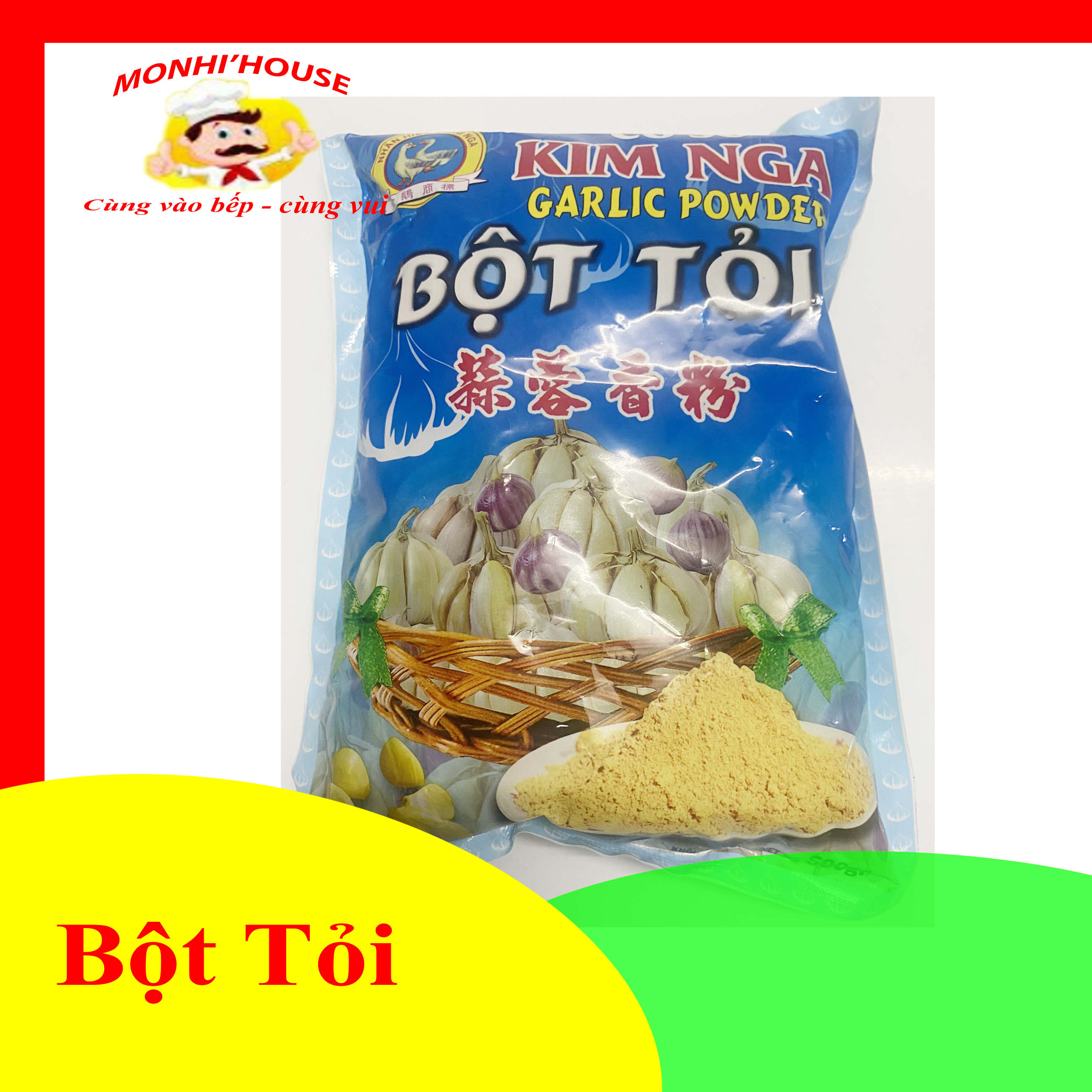 Gói 500g bột tỏi Nguyên chất thơm , đậm vị_minhnhatfood