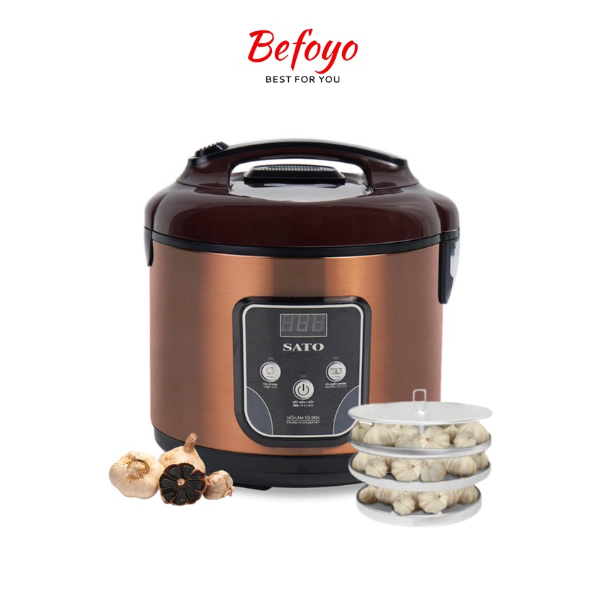 Máy làm tỏi đen sato 18td052 - dung tích 4.5 lít - làm được 1.5kg tỏi - tỷ lệ đạt 99% - bảo hành 12 tháng - befoyo