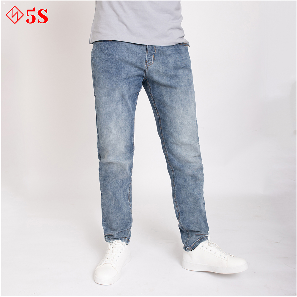 Quần Jean Nam 5S Màu Xám Đá Phom Slimfit, Trẻ Trung, Nam Tính (QB5S002XAD)