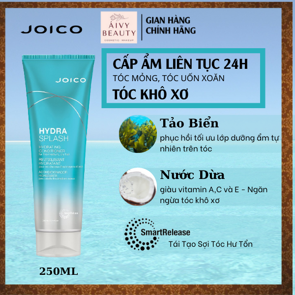 Dầu xả cấp ẩm dưỡng tóc mềm mượt dành cho tóc khô joico hydrasplash hydrating conditioner 250ml