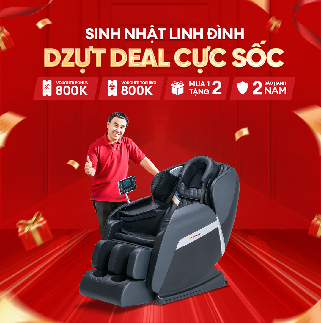 Ghế Massage Toàn Thân Đa Năng Toshiko T21 PRO điều khiển ghế bằng giọng nói tiếng Việt, Chức năng massage tổ hợp 15 bài theo công nghệ tiên tiến, nhiệt hồng ngoại cao cấp