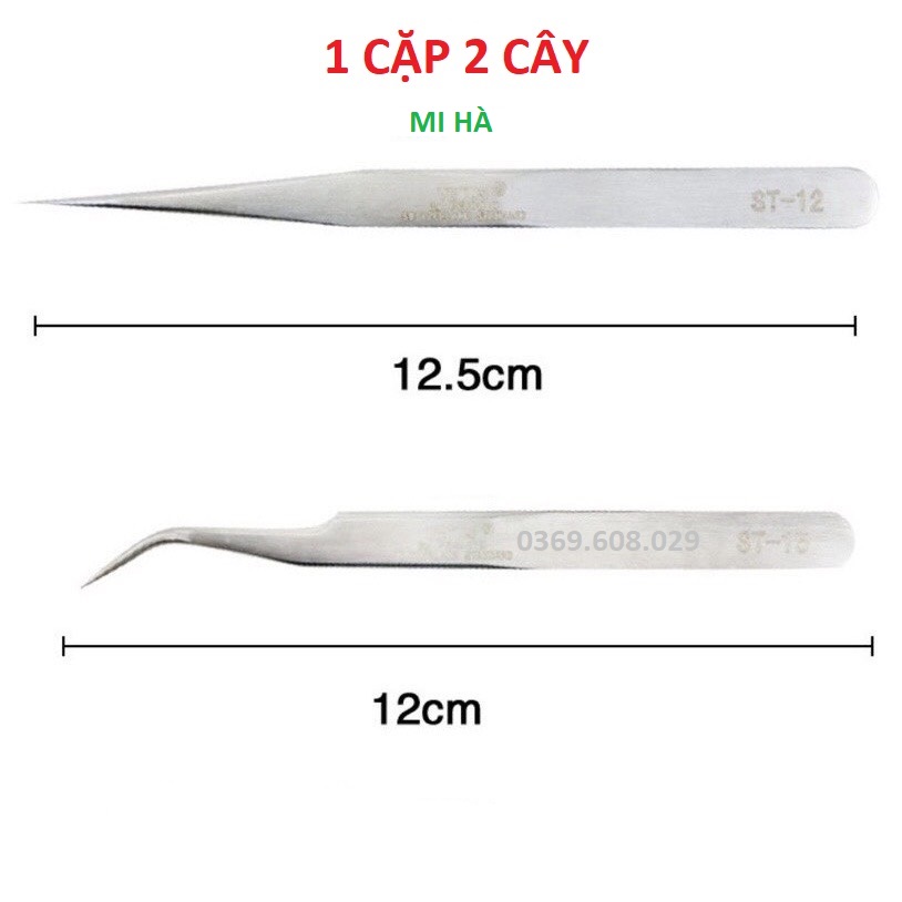 Nhíp gắp đá nail phụ kiện , charm - nhặt lông yến-nhíp gắp linh kiện- nhíp thép thường