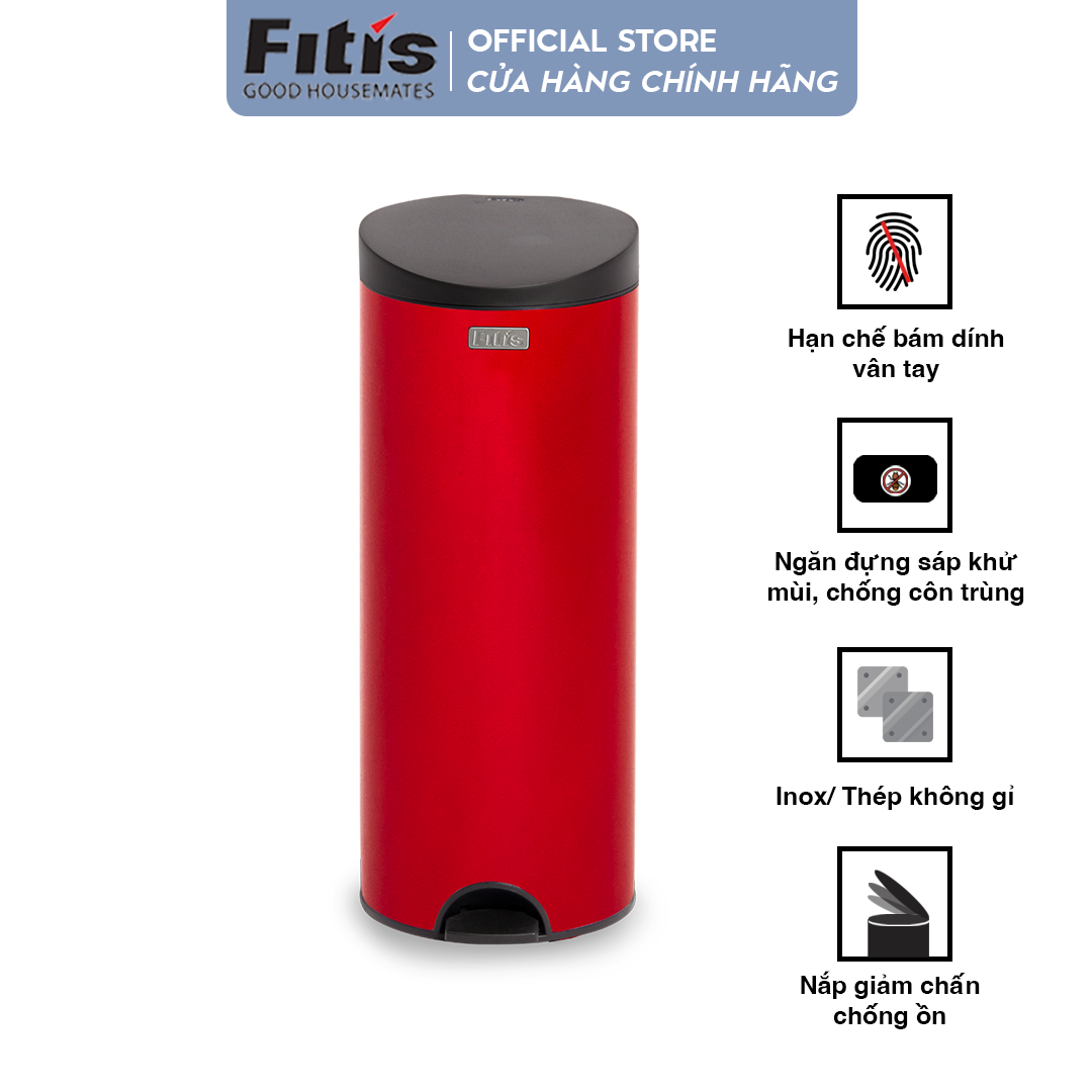 Thùng Rác Fitis Premium - Tròn Đạp Cao