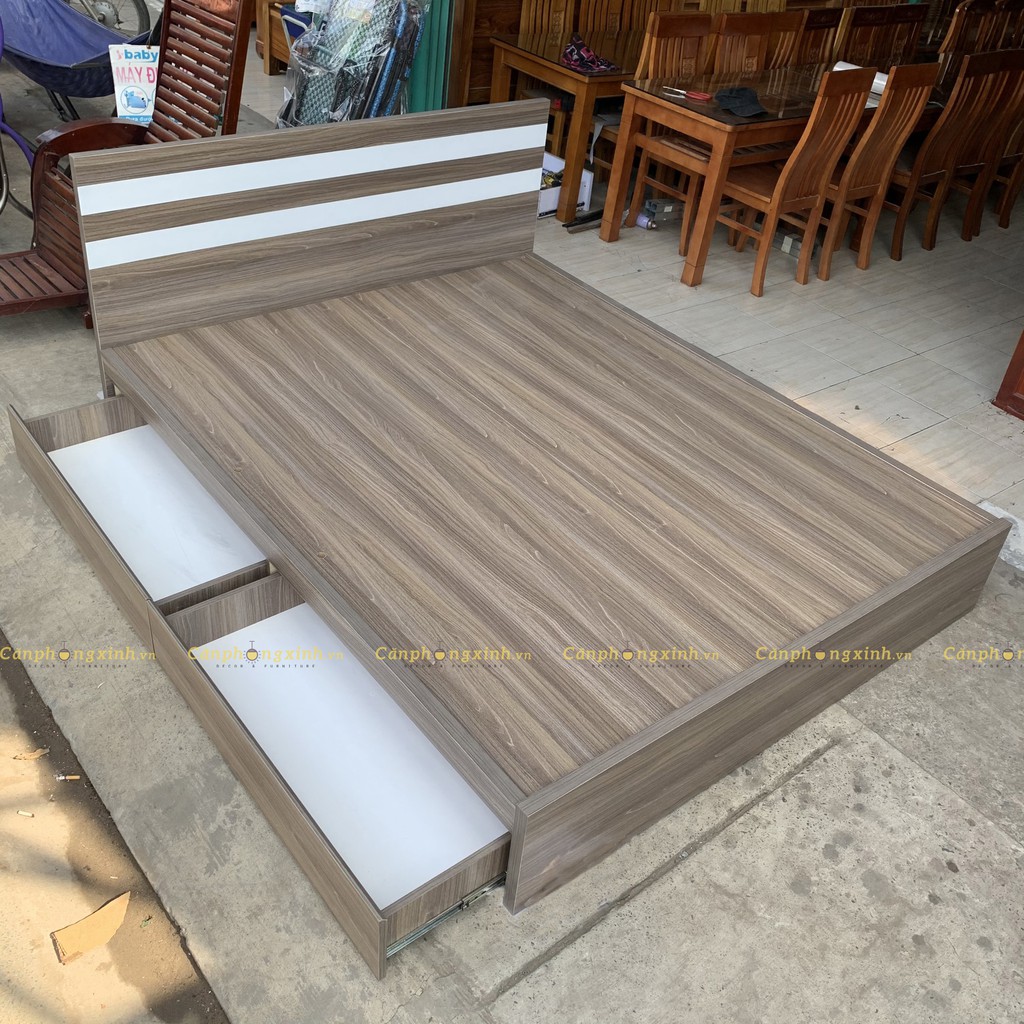 Giường ngủ 2 ngăn kéo, Giường ngủ chất liệu gỗ cn MDF CPX-G41 cao cấp sang trọng