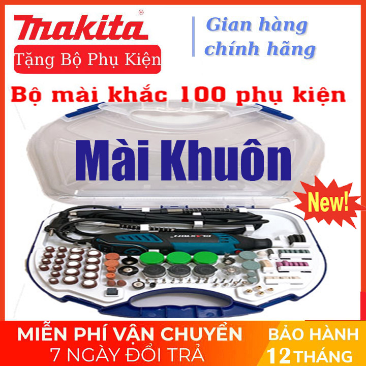 Bộ máy khoan mài cắt mini đa năng Makita 3mm, công suất 350w - Máy mài khắc mini, máy mài khuôn cầm tay, máy điêu khắc gỗ cầm tay - Bảo hành 12 tháng