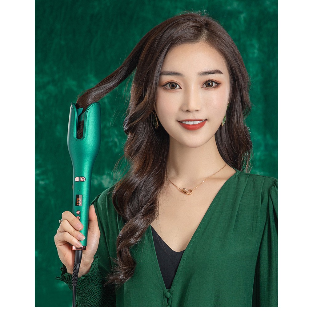 Máy uốn tóc tự động thông minh chống bỏng-Máy uốn tóc xoăn xoay tự động 360 . Màn Hình LED Hiển Thị Nhiệt Độ Có Thể Điều Chỉnh Uốn Sóng.Với thiết kế thông minh, chỉ cần vài phút bạn đã có một mái tóc thời trang