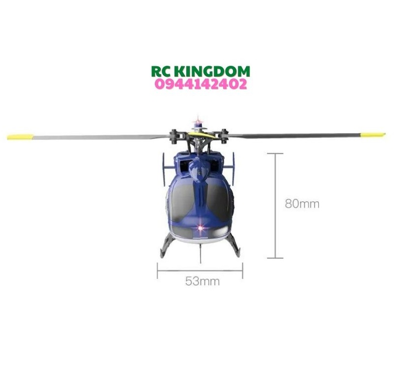 Máy bay trực thăng C187 EC135 kênh Axis Gyroscope 24GHz RC