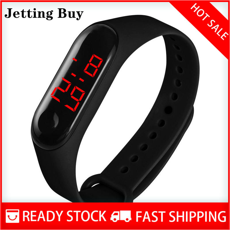 [Jettingbuy] LED Digital Screen Wrist Sport Watch For Men Women Unisex Boys Girls Kids