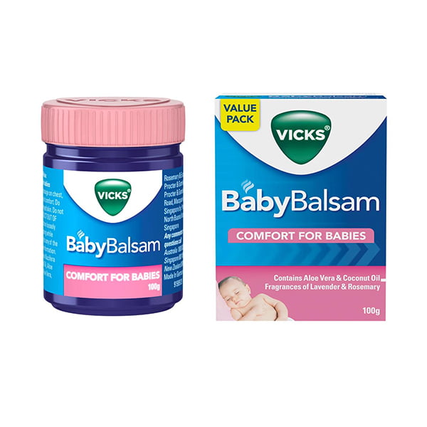 Dầu bôi ấm ngực cho bé Vicks Baby Balsam 50g từ 3 tháng đến 5 tuổi