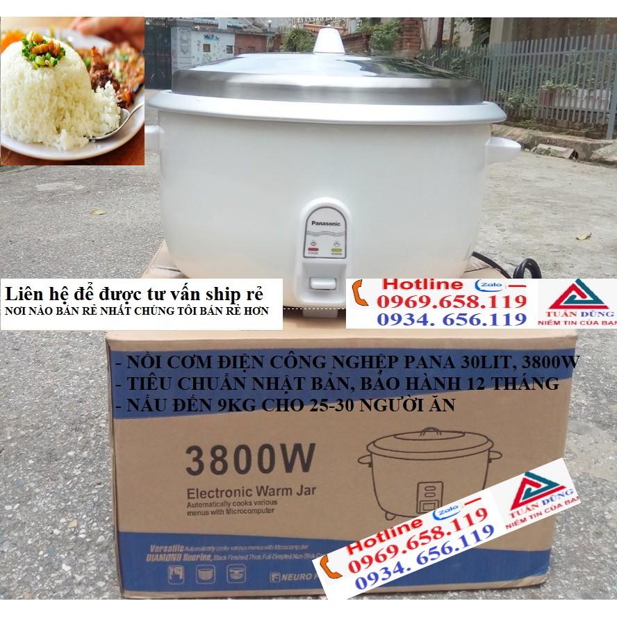 Nồi cơm điện panasonic 30L 3800w, nồi cơm điện công nghiệp phù hợp cho nhà hàng khách sạn, căng tin, noi com dien uy tin bảo hành 12 tháng