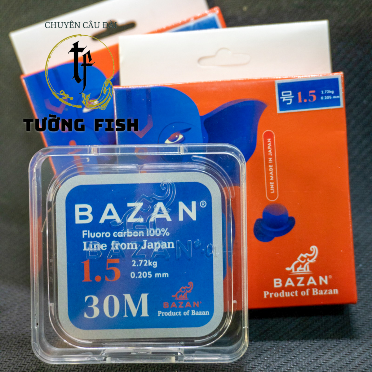 Dây thẻo Bazan Fluorocarbon nhiều size x 30m