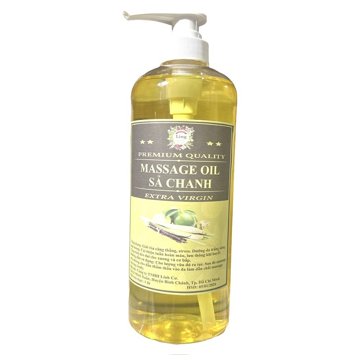 Dầu Massage Body Tinh Dầu Sả Chanh Thiên nhiên 100% 500ml-1000ml - Mềm mịn da
