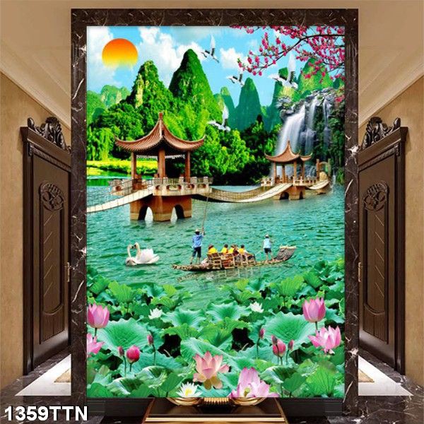 ( Rẻ vô địch ) Tranh dán tủ lạnh , trang trí phòng khách