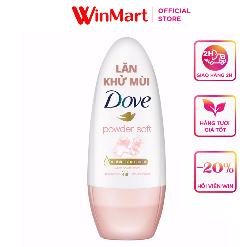 -Lăn khử mùi Dove powder soft chai 40ml