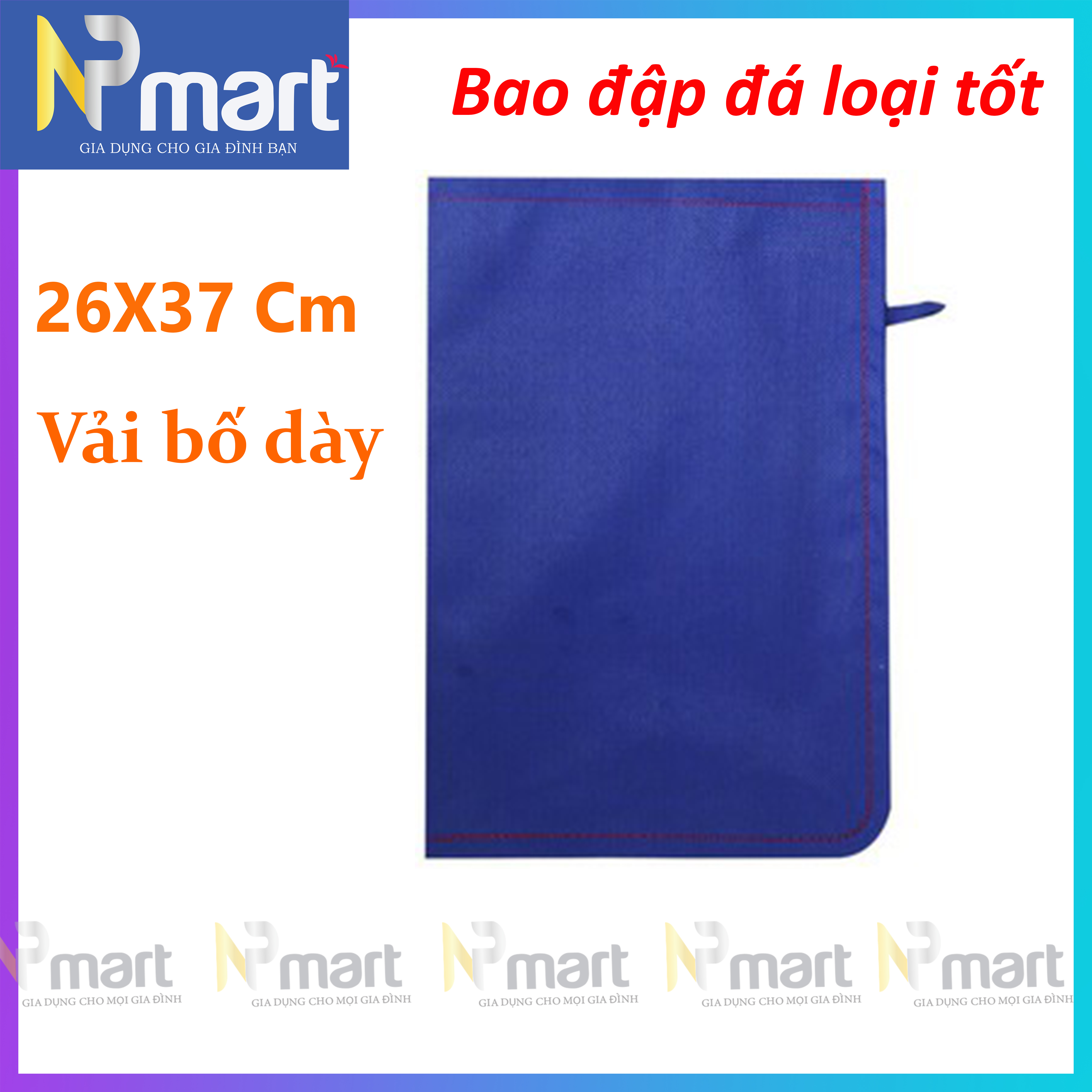 bao đập đá, túi đập nước đá hàng dày loại lớn  37 x 25cm