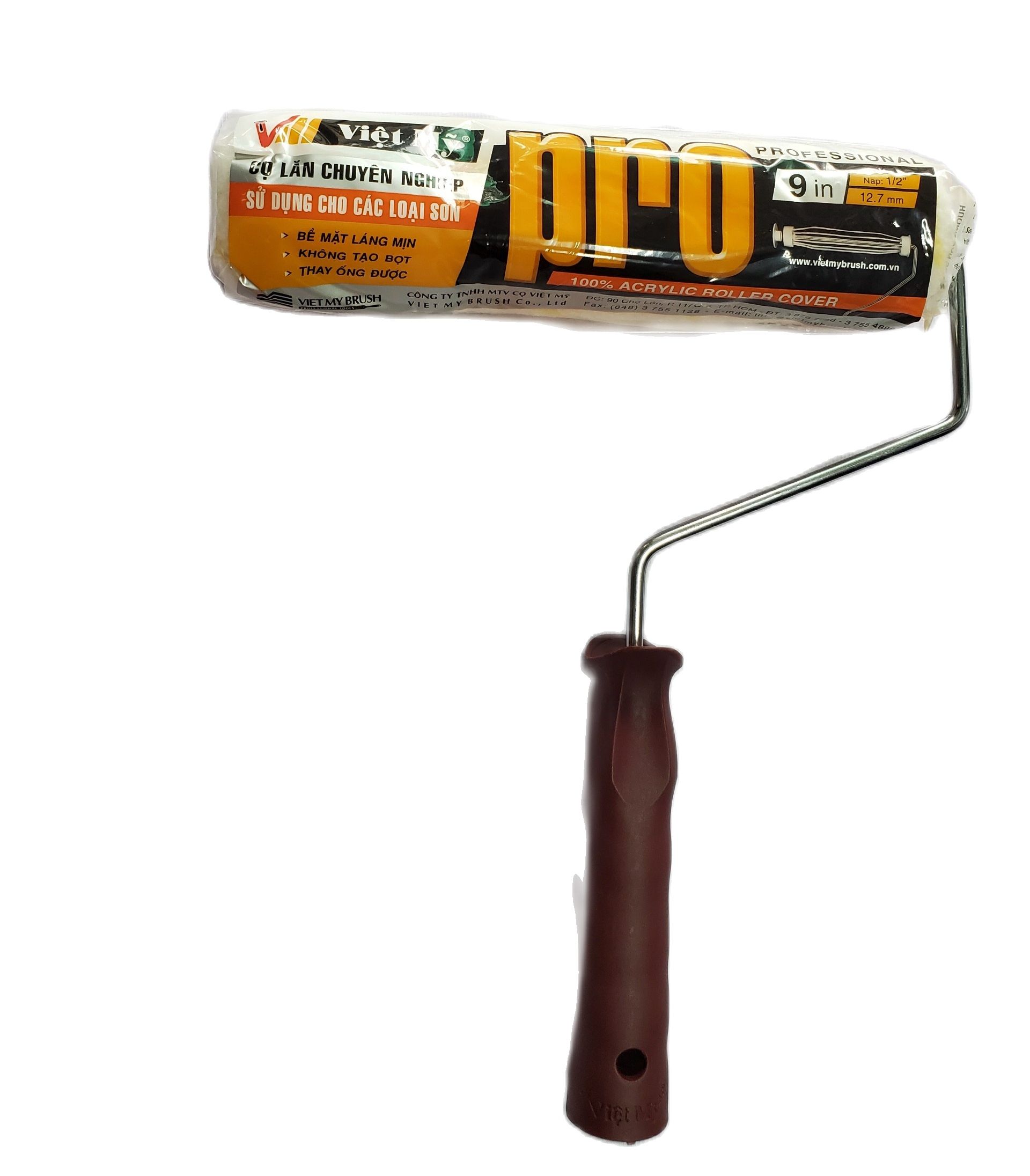 Cọ lăn sơn việt mỹ/ rulo lăn sơn việt mỹ chính hãng 15cm, 23cm, 23cm pro