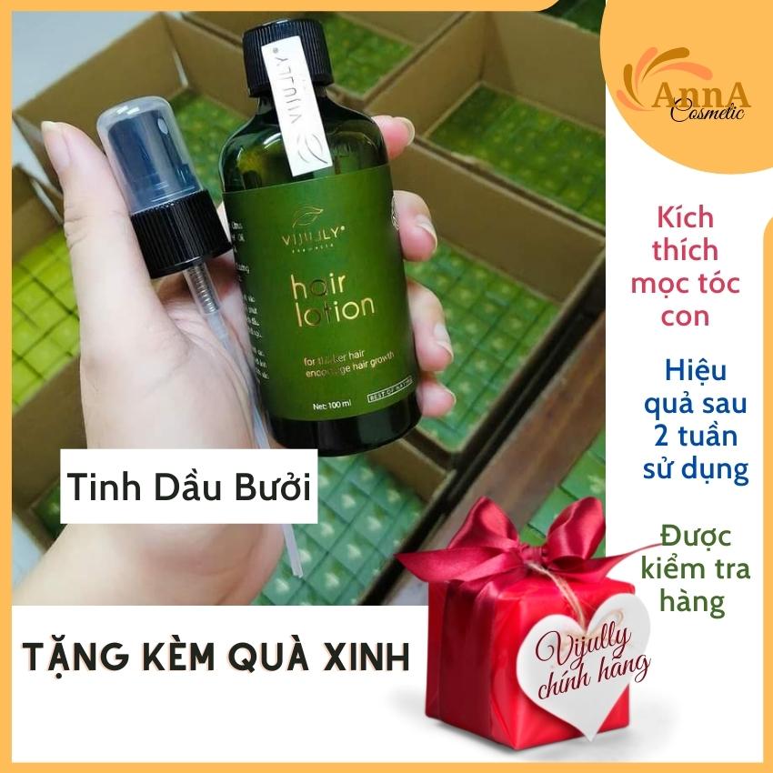 [Freeship+Quà 38k]Combo 5 Chai Tinh Dầu Bưởi Vijully Xịt Bưởi Ngăn Rụng Tóc Kích Mọc Tóc 100ml_AnnA.Cosmetic Phù Hợp Tóc Khô Xơ Hư Tổn Tặng 2 Kẹp Tóc 38k