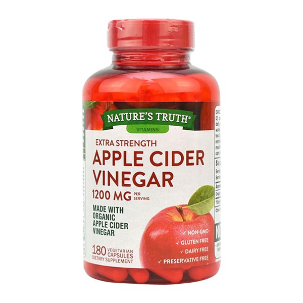 Viên giấm táo giảm cân Apple Cider Vinegar 1200mg 180 viên Hàng Mỹ chính