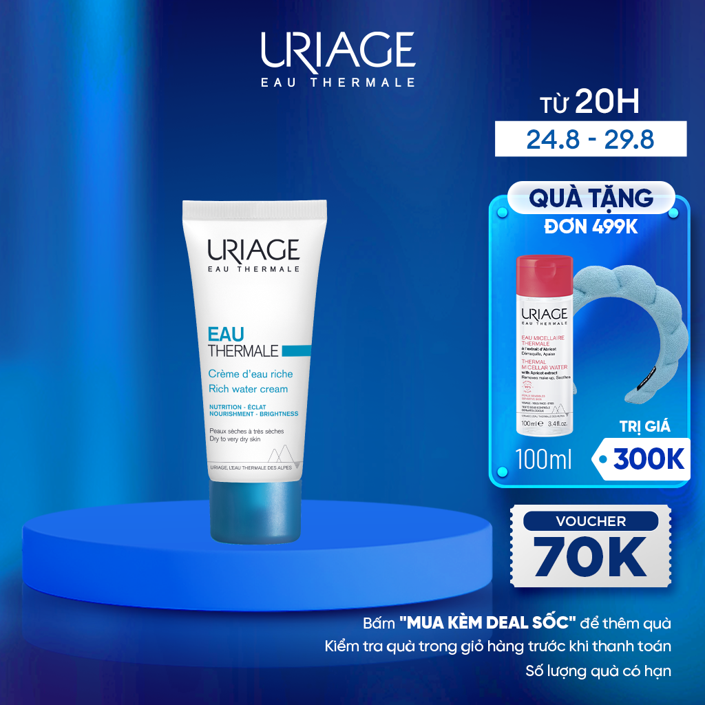 Dưỡng ẩm khoáng chuyên sâu dạng kem cho mọi loại da URIAGE EAU THERMALE CREME D'EAU T 40ml