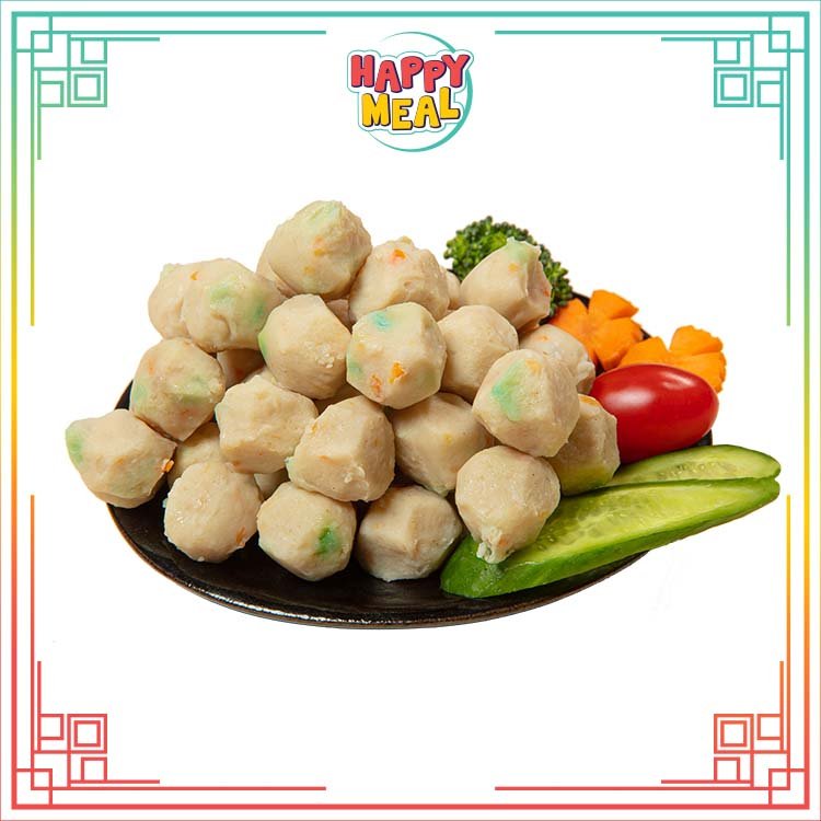 Viên rau củ xí ngầu Happy Meal - La Colline thực phẩm tươi ngon, đóng gói tiện lợi, dùng chiên, nướng, lẩu - 500gr