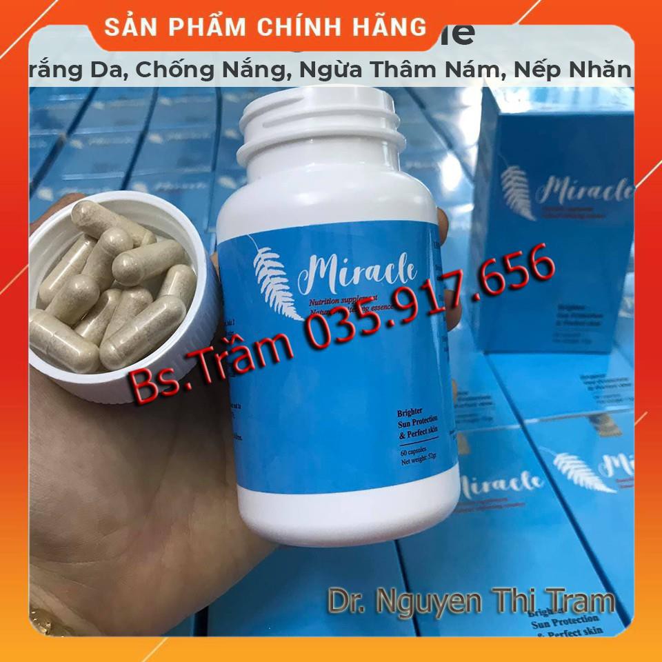 Viên uống chống nắng, trắng da Miracle