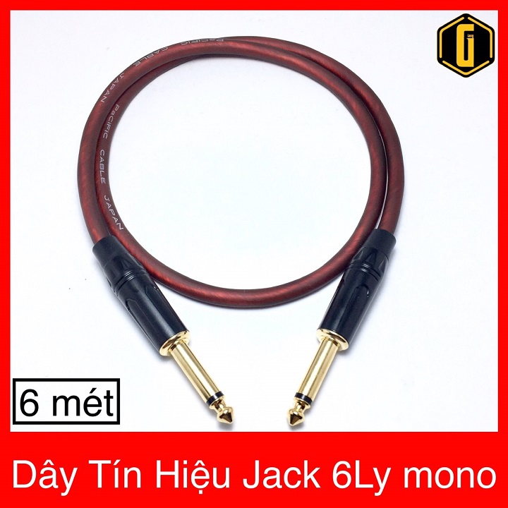 (6 Mét) Dây Tín Hiệu Jack 6Ly Dài | dây jack 6ly, dây jack 2 đầu 6ly, dây rắc 6ly, dây giắc 6ly, dây rack 6ly, dây 6li, dây 6.5 li, dây tín hiệu đàn guitar, dây âm thanh 6 ly, dây kết nối âm thanh, dây chống nhiễu . MrG