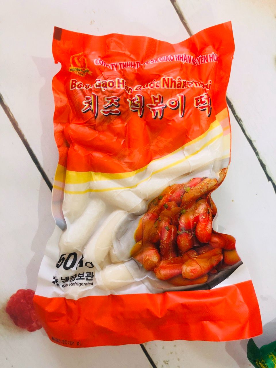 500g bánh gạo Hàn Quốc nhân phô mai (gói đỏ)