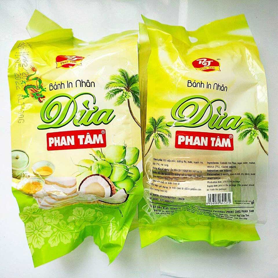 Bánh In Nhân Dừa Phan Tâm - Túi 400g(5 Cái) - Đặc Sản Sóc Trăng