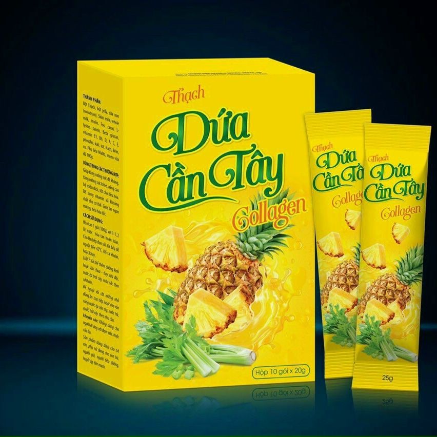 Thạch dứa cần tây siêu ngon